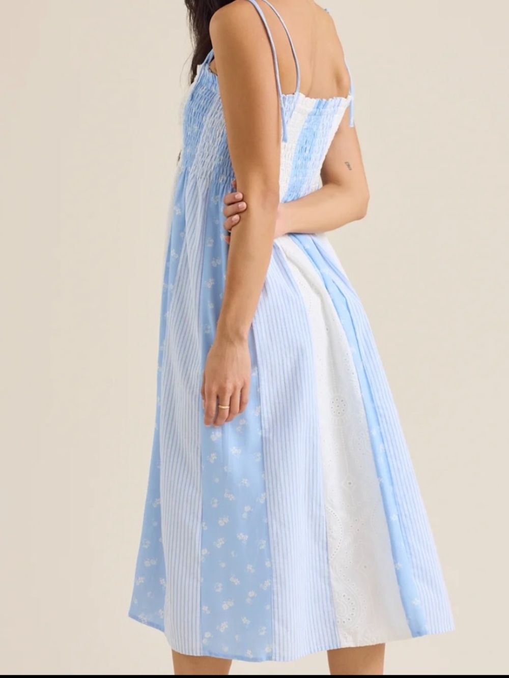 NEW Altar’d State Blue and White Este Maxi Dress Size Small and XL Available NWT - Picture 3 of 12